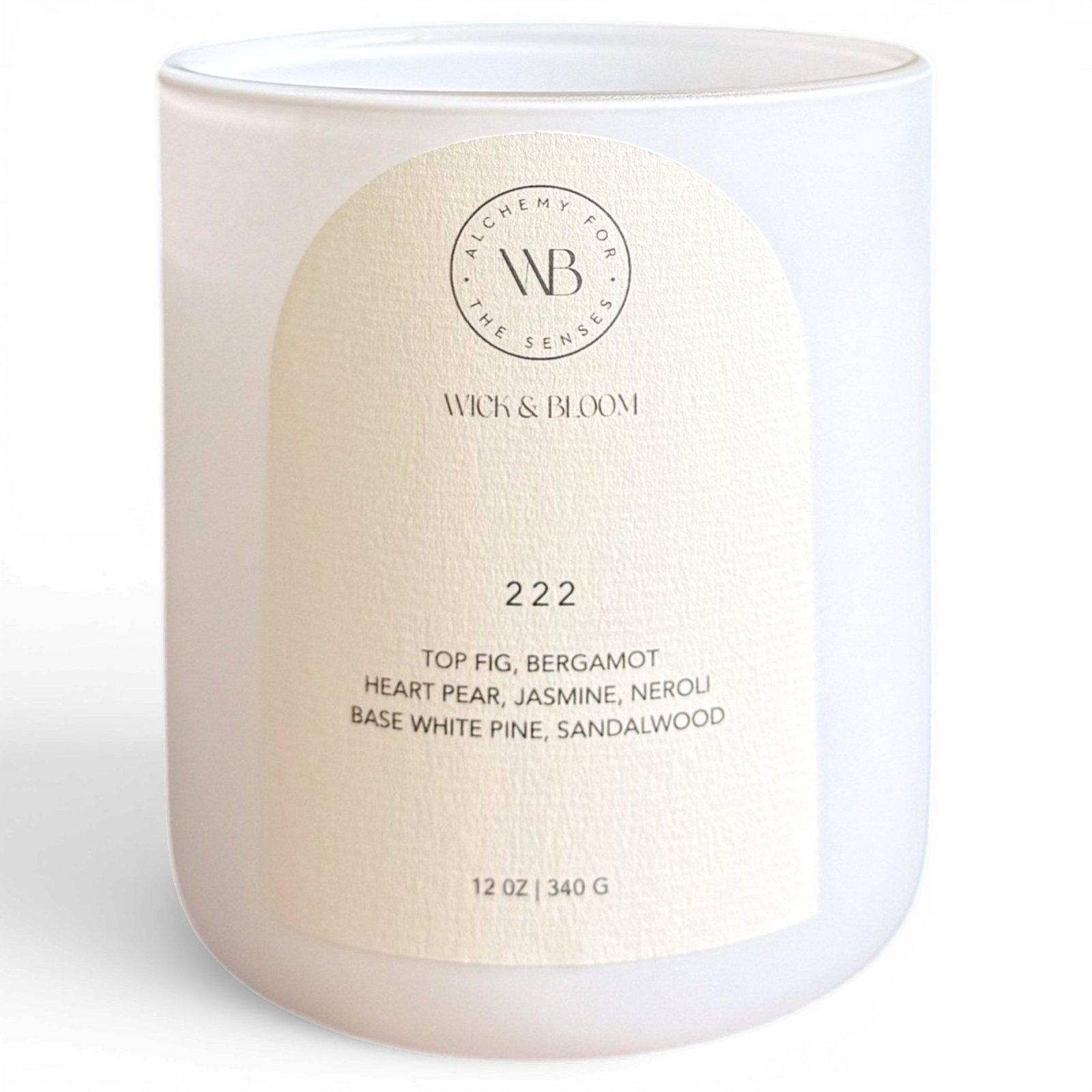 Angel Number 222 12 oz Wood Wick Candle