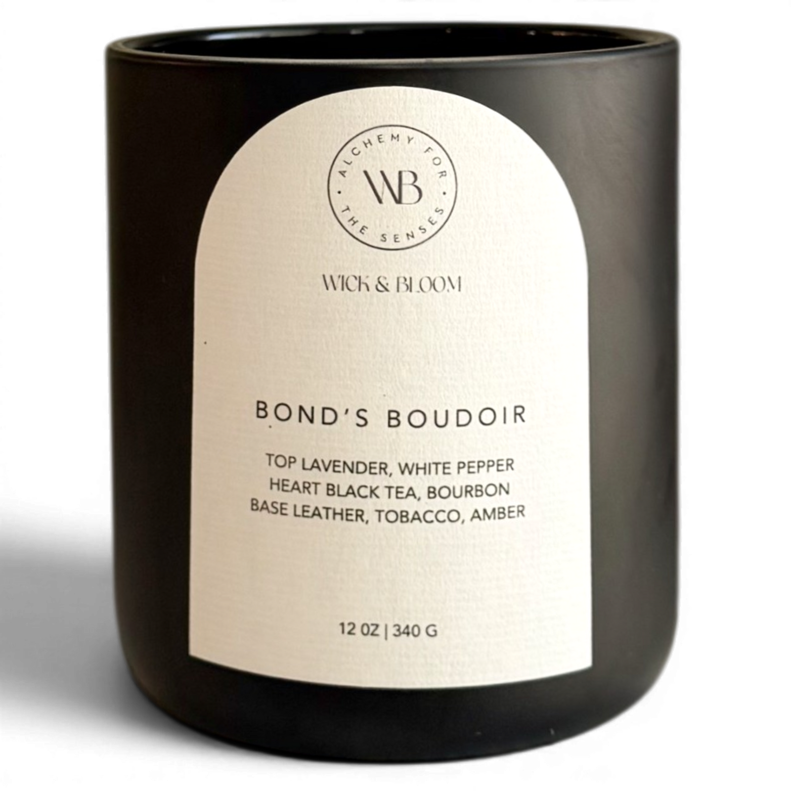 Bond's Boudoir Wood Wick Candle 12 oz | Leather & Amber Scented Candle