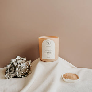 Fleur De Sel 12 oz Wood Wick Candle | Beachy & Salty Type