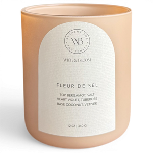 Fleur De Sel 12 oz Wood Wick Candle | Beachy & Salty Type