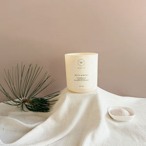 White Mineral Coastal Cliff Candle | Wick & Bloom
