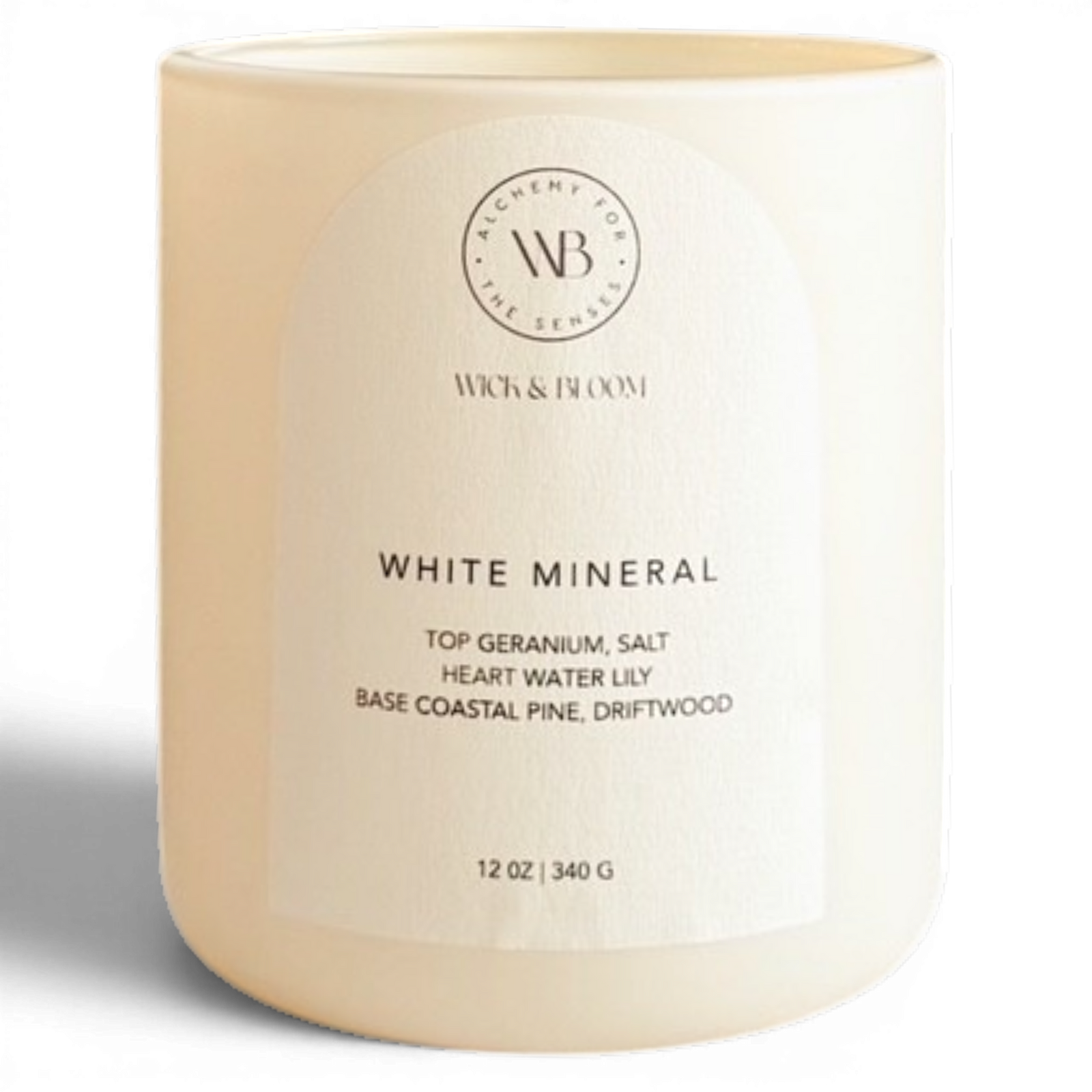 White Mineral Coastal Cliff Candle | Wick & Bloom