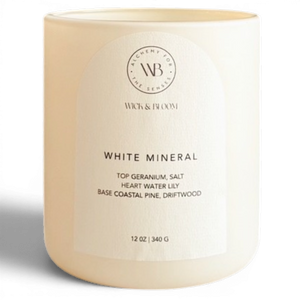 White Mineral Coastal Cliff Candle | Wick & Bloom